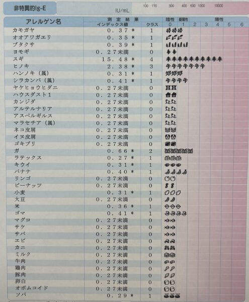 我がアレルギー事情