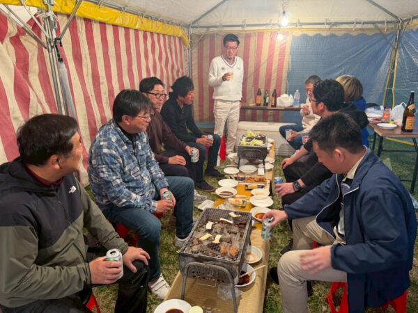 イッパチ会　中予支部例会（石手川の花見）