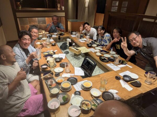 お盆休みの建築3Aの同級会